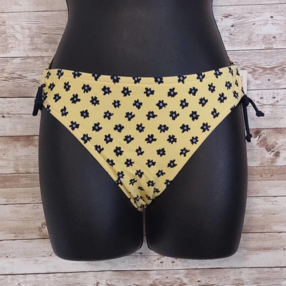 DKNY Side Ruched Tie Bikini Bottom Yellow 8